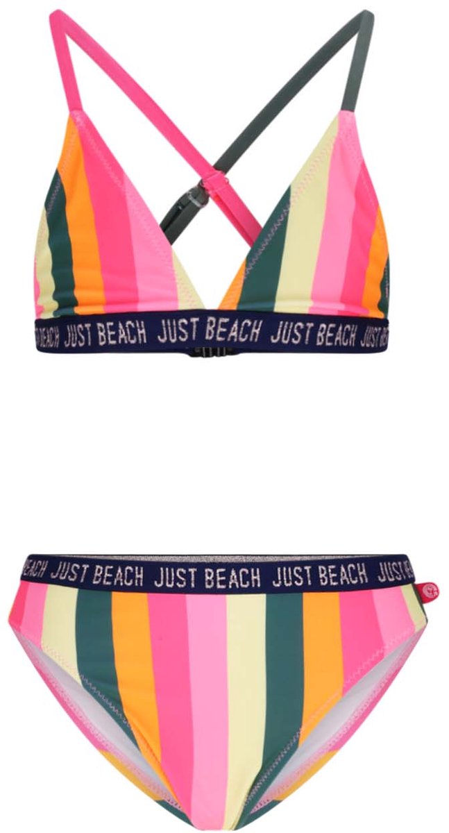 Just Beach - Bali Just Beach girls triangle bikini - Multi stripe - Maat 110-116