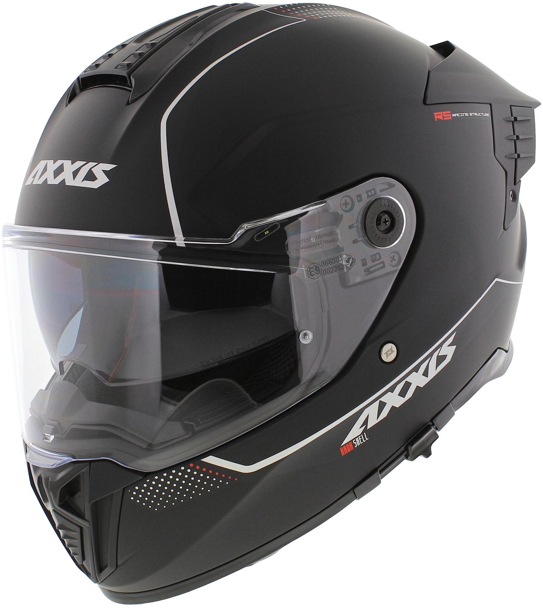 Axxis Hawk SV Evo Integraal helm solid mat zwart L - Motorhelm / Brommerhelm