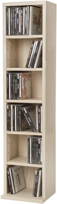 Houten CD & DVD Rek voor Muurmontage - Opbergrek voor 102 Schijfjes ...