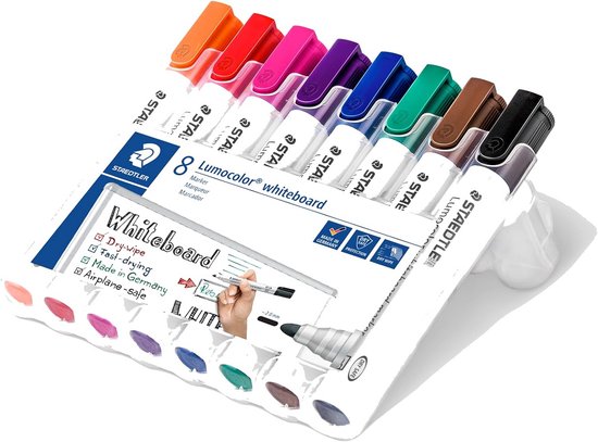 Staedtler Dubbele Viltstiften – 6 Stuks, 2 Kleuren Per Stift, Lijnbreedtes 1 En 3 Mm, Ideaal Voor School En Kantoor
