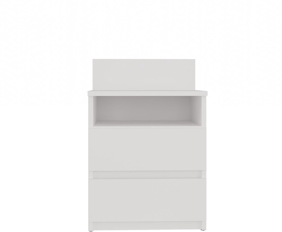 Malwa Malwa - Nachtkastje - 2 laden - Mat wit - Minimalistisch design