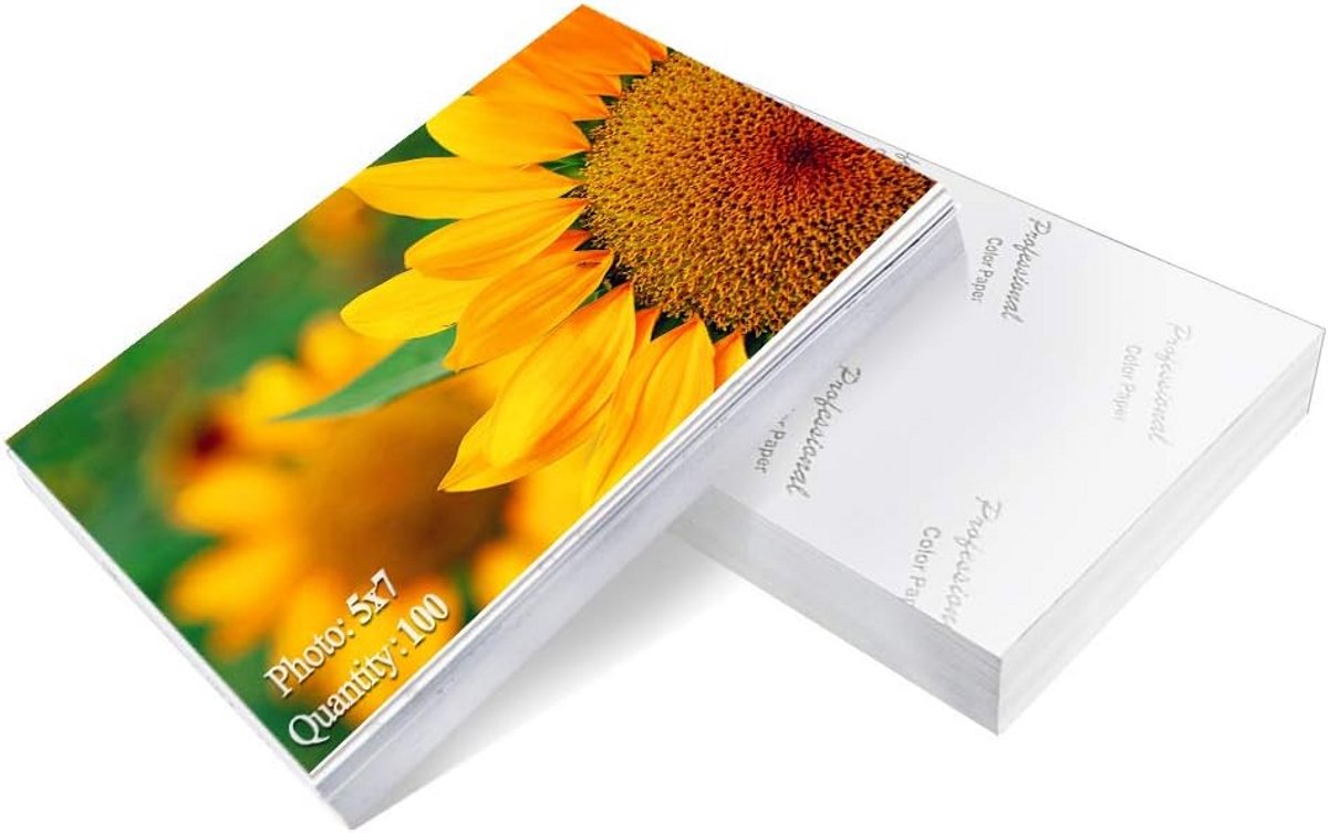 Hoogglans Fotopapier 5x7 Inch - 100 Vel Presentatiekwaliteit