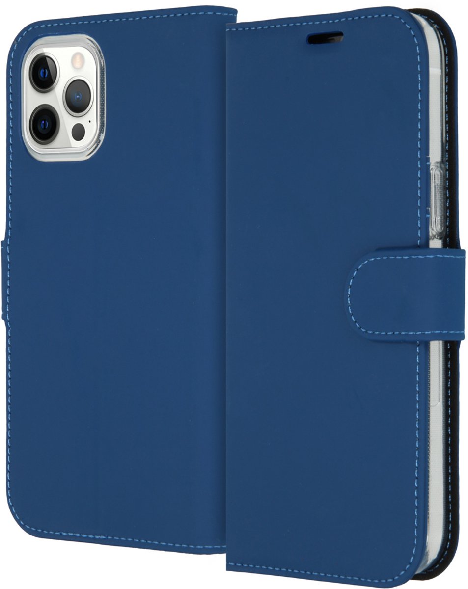 iPhone 12 Pro Max hoesje bookcase - iPhone 12 Pro Max wallet case - hoesje iPhone 12 Pro Max bookcase - Kunstleer - Blauw - Accezz Wallet Softcase Bookcase