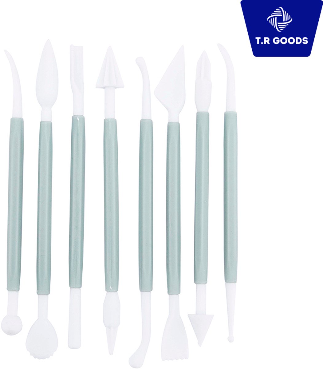 T.R Goods Taart Decoratie Set – 8-delig – Bak- & Cakedecoratie Gereedschap – Voor Taarten, Cupcakes & Fondant
