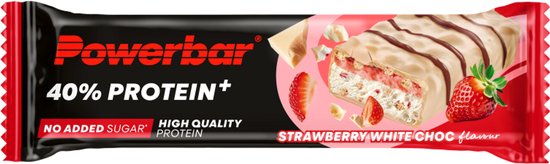 Powerbar eiwitreep - 40% Protein+ Bar - Strawberry White Choco - 12x40g — afbeelding 2