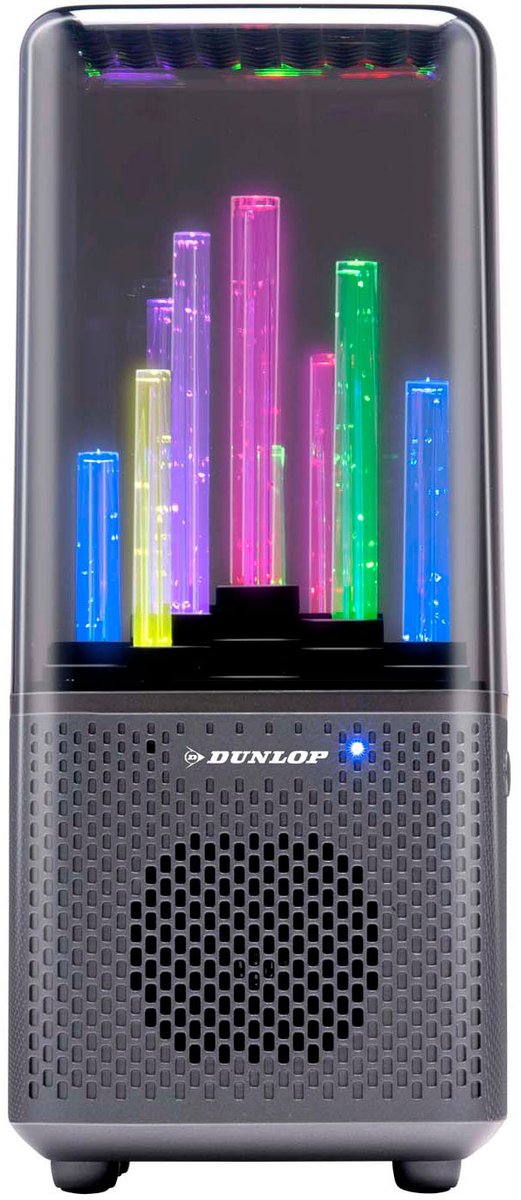 Dunlop Bluetooth Speaker met Licht - 9 LEDS - 1200mAh - 218 x 95 x 93 mm - Zwart