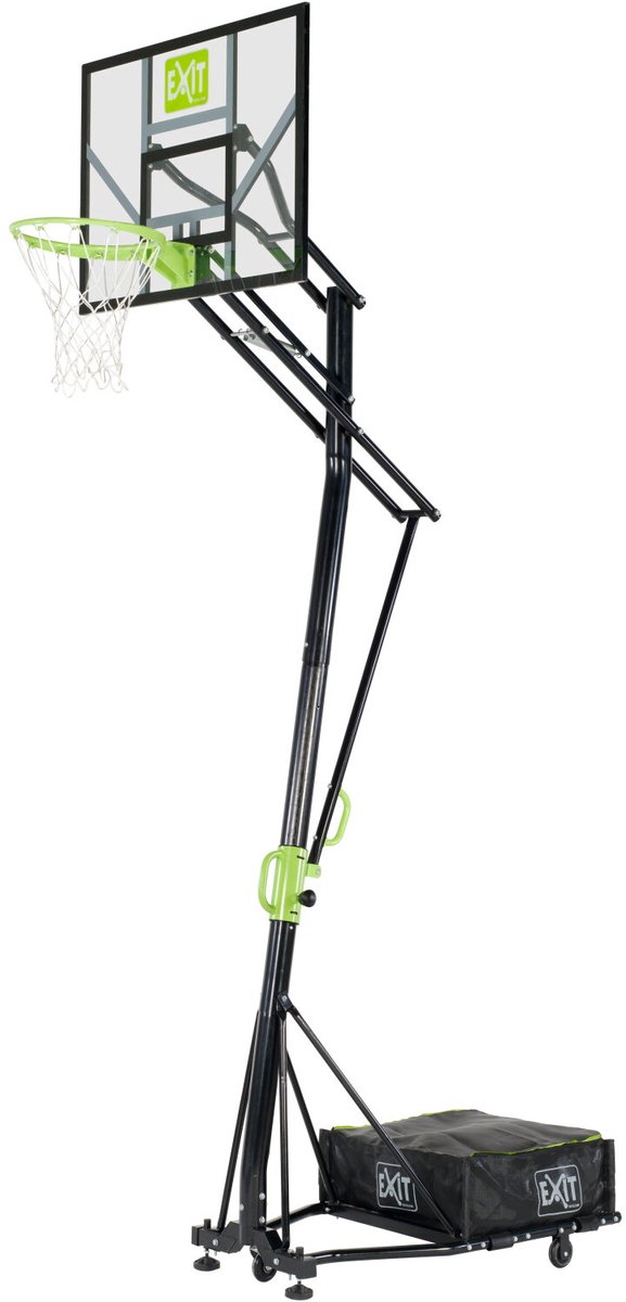 EXIT Galaxy verplaatsbaar basketbalbord op wielen - groen/zwart