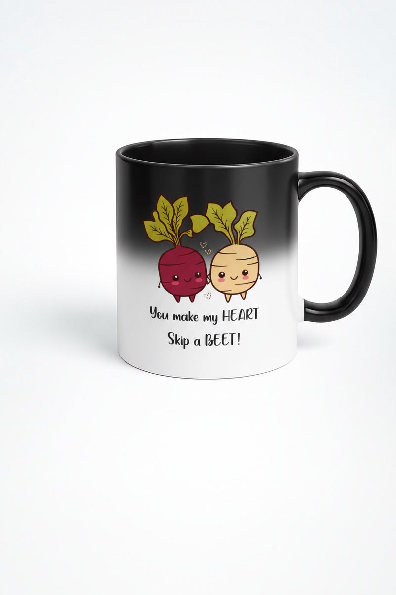 Magische Mok 'Skip a BEET!' - Warmtegevoelige Bieten Liefdesmok Cadeau