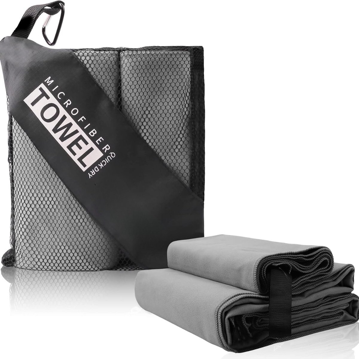 Famanu – Microvezel Handdoeken 2 Stuks - Grote Badhanddoek - Sporthanddoek - Fitnesshanddoek - Reishanddoek - Strandhanddoek voor Sport - Reizen - Yoga - Camping - Strand - Gym