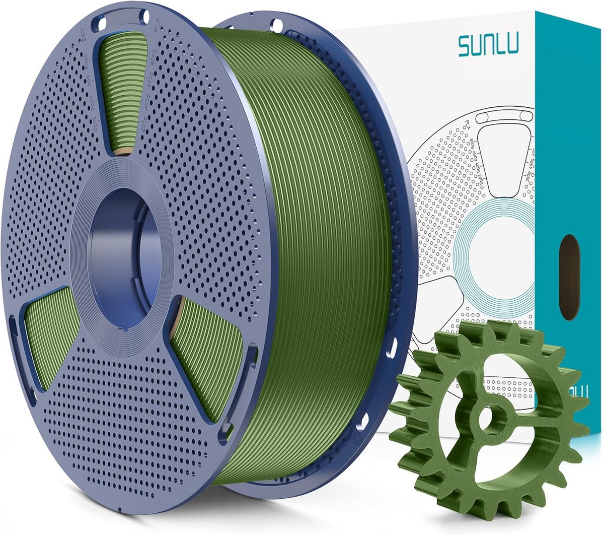 PLA+ 2.0 Filament 1.75mm Olijfgroen - Sterk en Robuust 3D Printer Materiaal