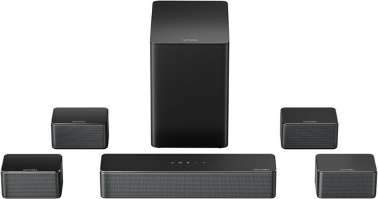 ULTIMEA Poseidon D70 7.1 Soundbar met 6,5" draadloze subwoofer en 4 surroundspeakers - Zwart