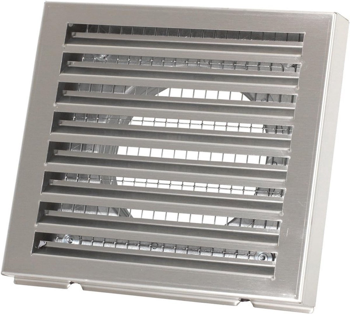 Rooster voor Buitenmuur Ventilatie DN 160 - RVS Afwerking & Vogelgaas