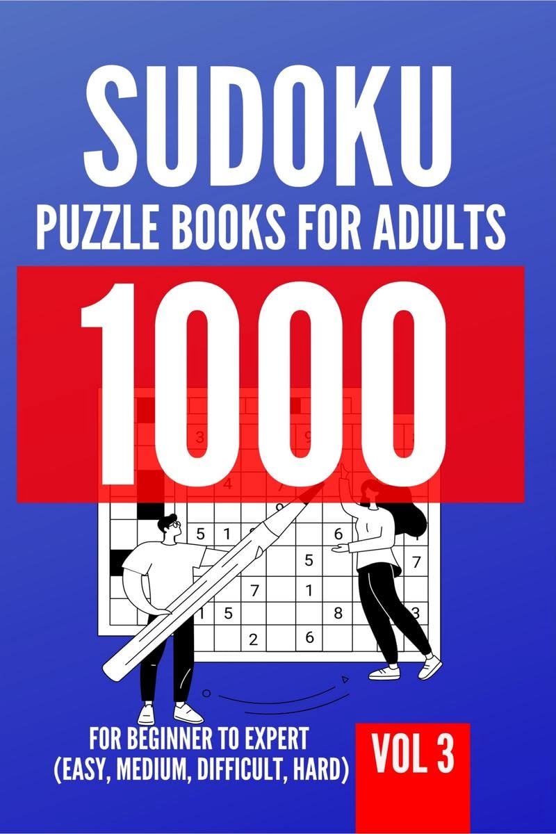 1000 Sudoku Puzzelboeken voor Volwassenen - Gemakkelijk tot Expert