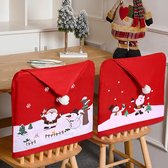 Kerstmuts Stoelhoes – 4 STUKS – FEESTELIJKE HOES VOOR JE STOELEN Kerstmuts Design