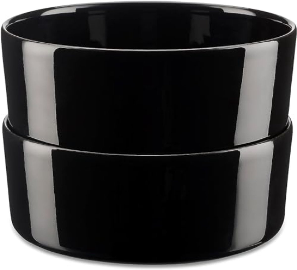 Berndorf zwarte porseleinen bowls - 16 cm - Set 2 stuks serveerkommen