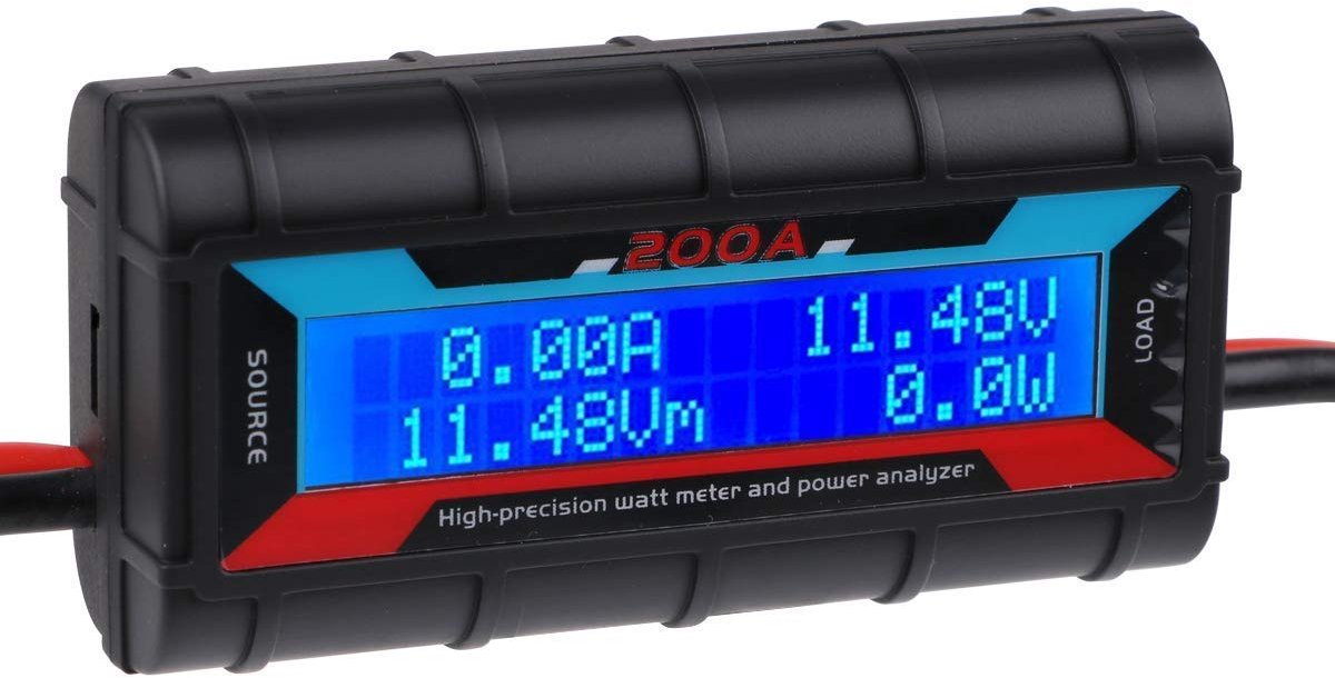 Nauwkeurige Wattmeter en Vermogensanalysator tot 200A met LCD Display