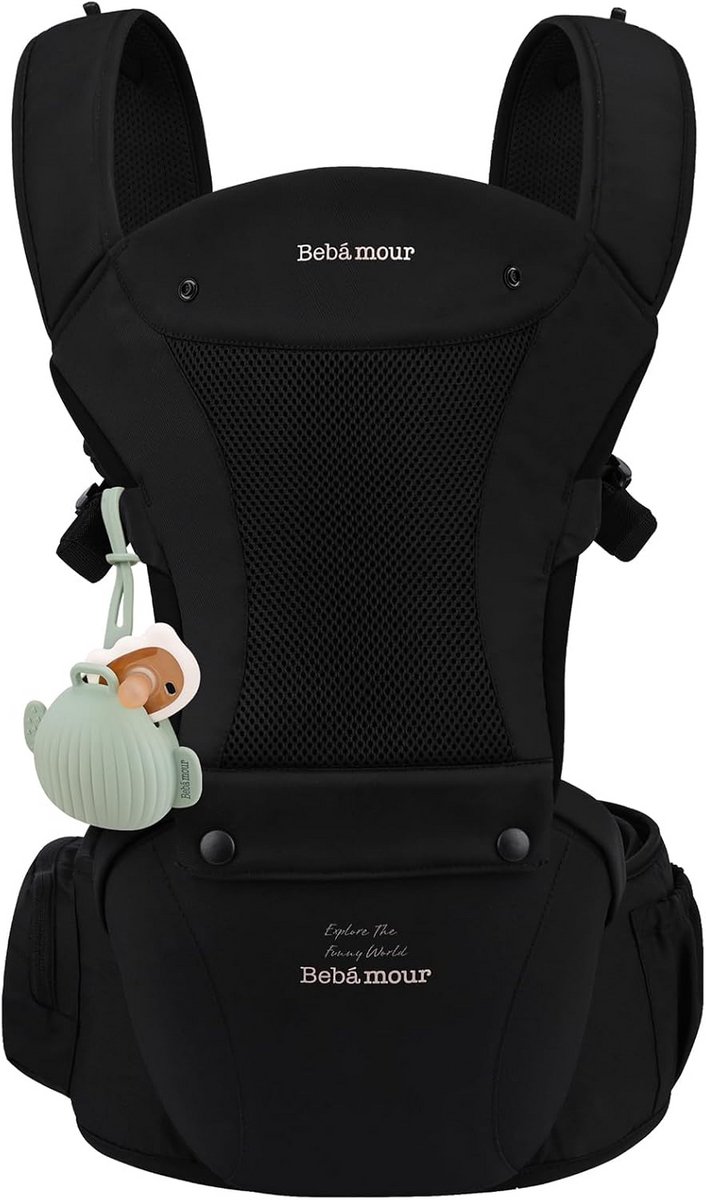 Ergonomische Baby Draagzak met Heupzitje voor Pasgeborenen en Peuters (0-36 Maanden)