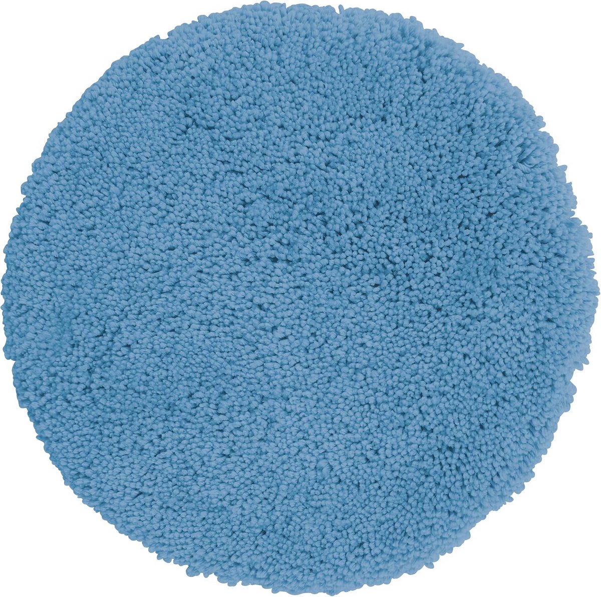 Ronde Microvezel Badmat Hoogpolig Antislip Geschikt Voor Vloerverwarming 60 cm Blauw