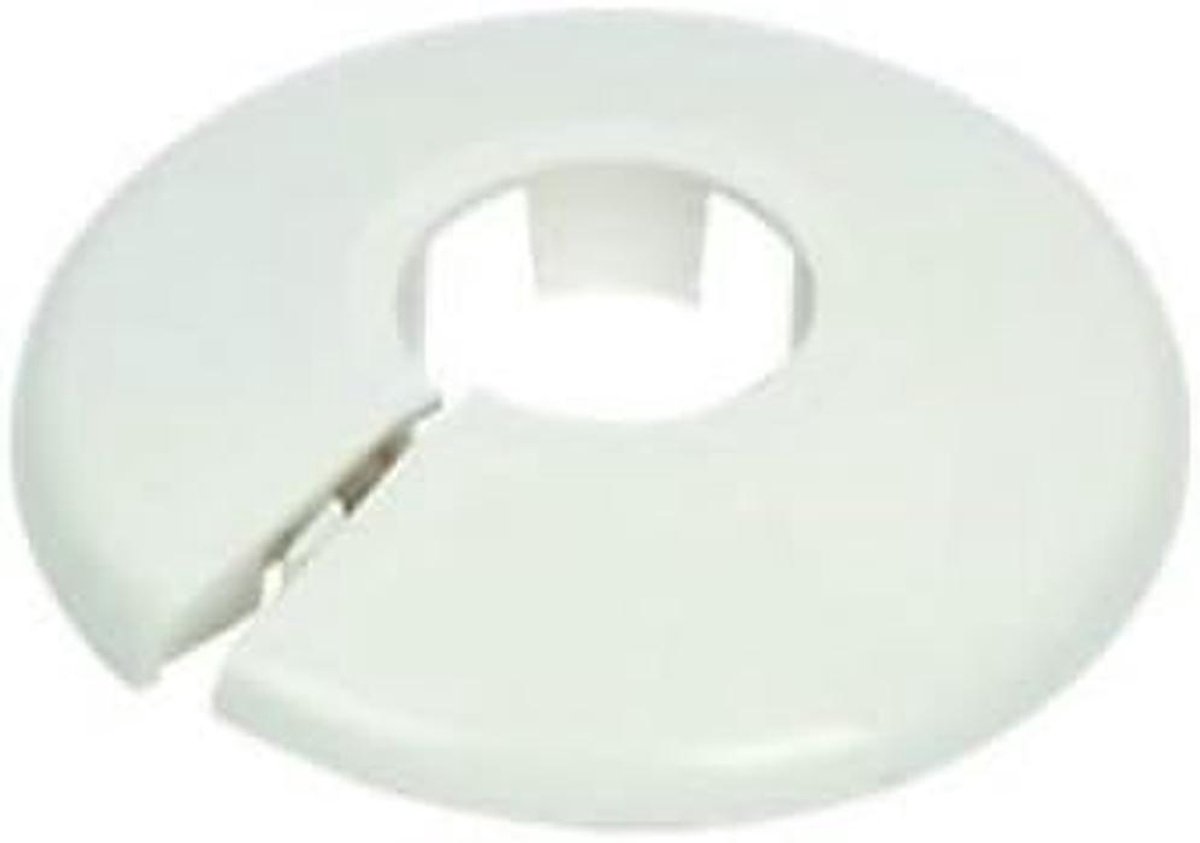 2x Witte Pijpkragen voor Radiator Leidingen 10mm Diameter - Kunststof Afwerkstrips