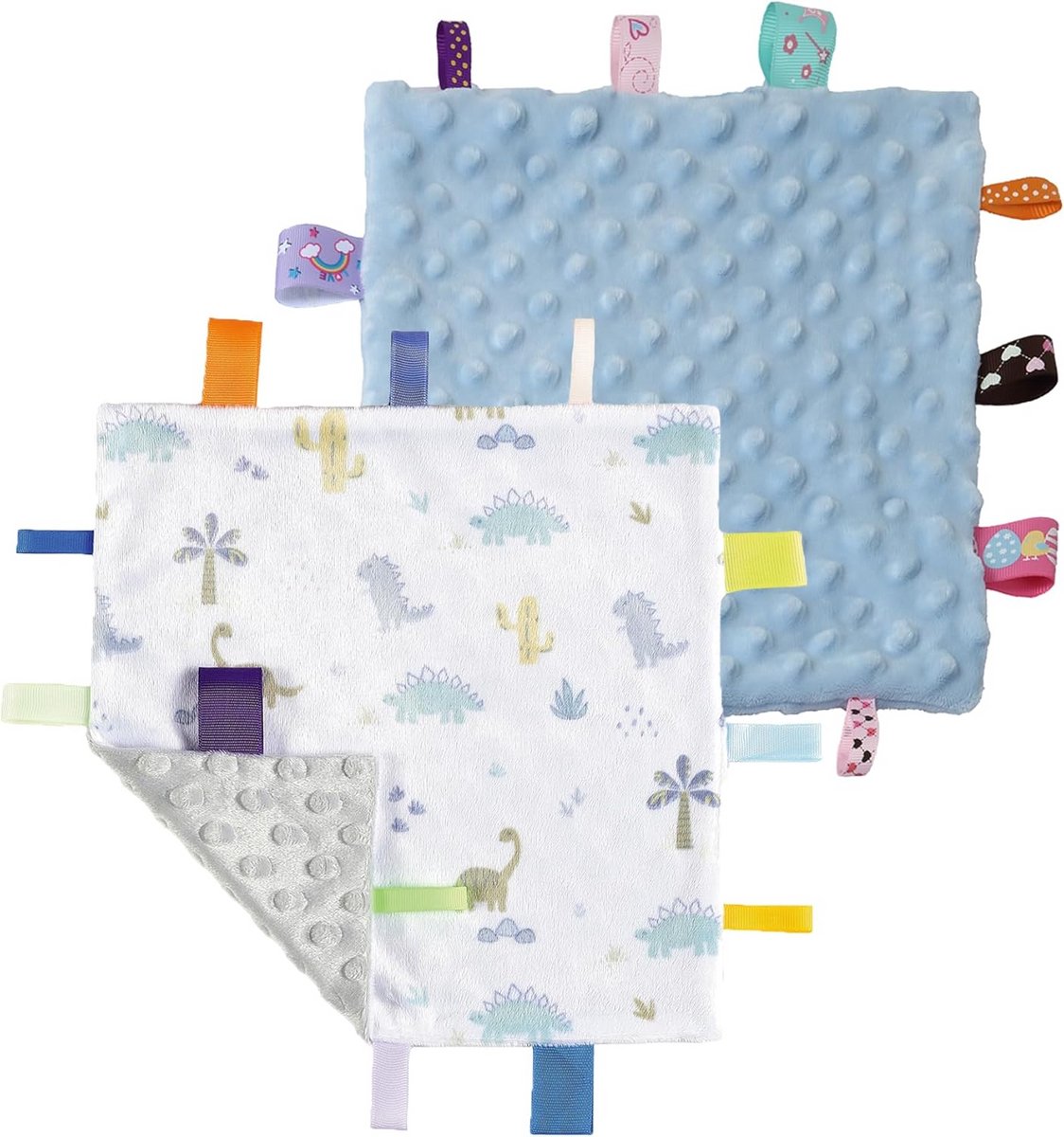 Sensorische Veiligheidsdeken voor Baby's en Peuters | Knuffeldekentje Jongen | Cadeau Geboorte of Kraamvisite