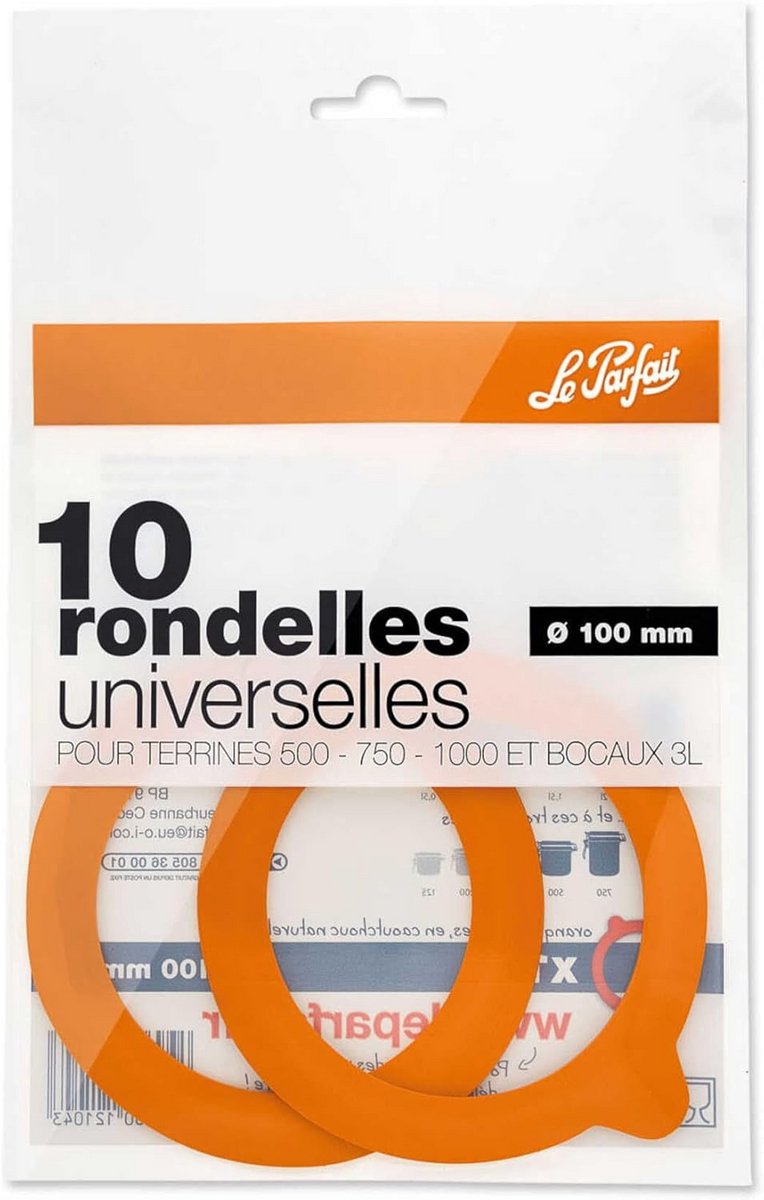 Universele Rubber Sluitringen voor Inmaakpotten - Diameter 100 mm - 10 Stuks