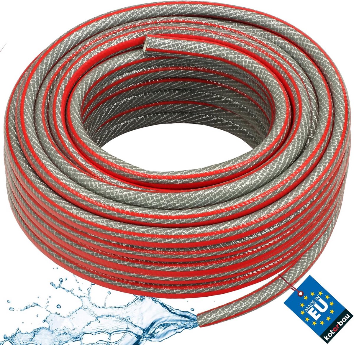 Tuinslang 1/2 inch 30 meter Professioneel Grijs voor Planten Water Geven