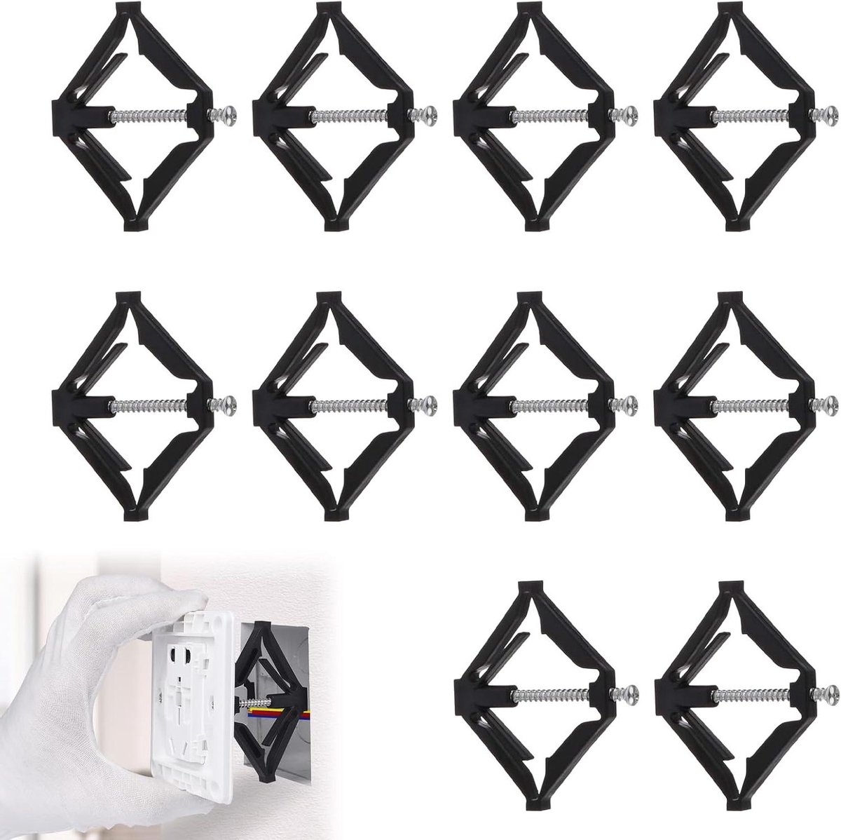 Muur Montage Schakelaar Doos Reparatie Kit voor Elektriciens - 86 Type Cassette Ondersteuning - Accessoires voor Muur Montage Stopcontacten