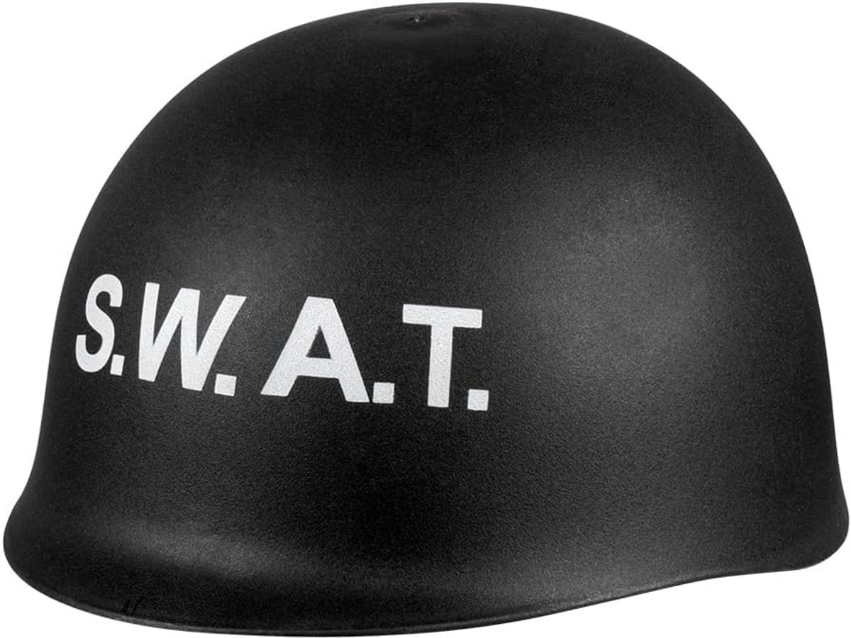 S.W.A.T. Verkleedhelm Zwart 62 cm voor Volwassenen