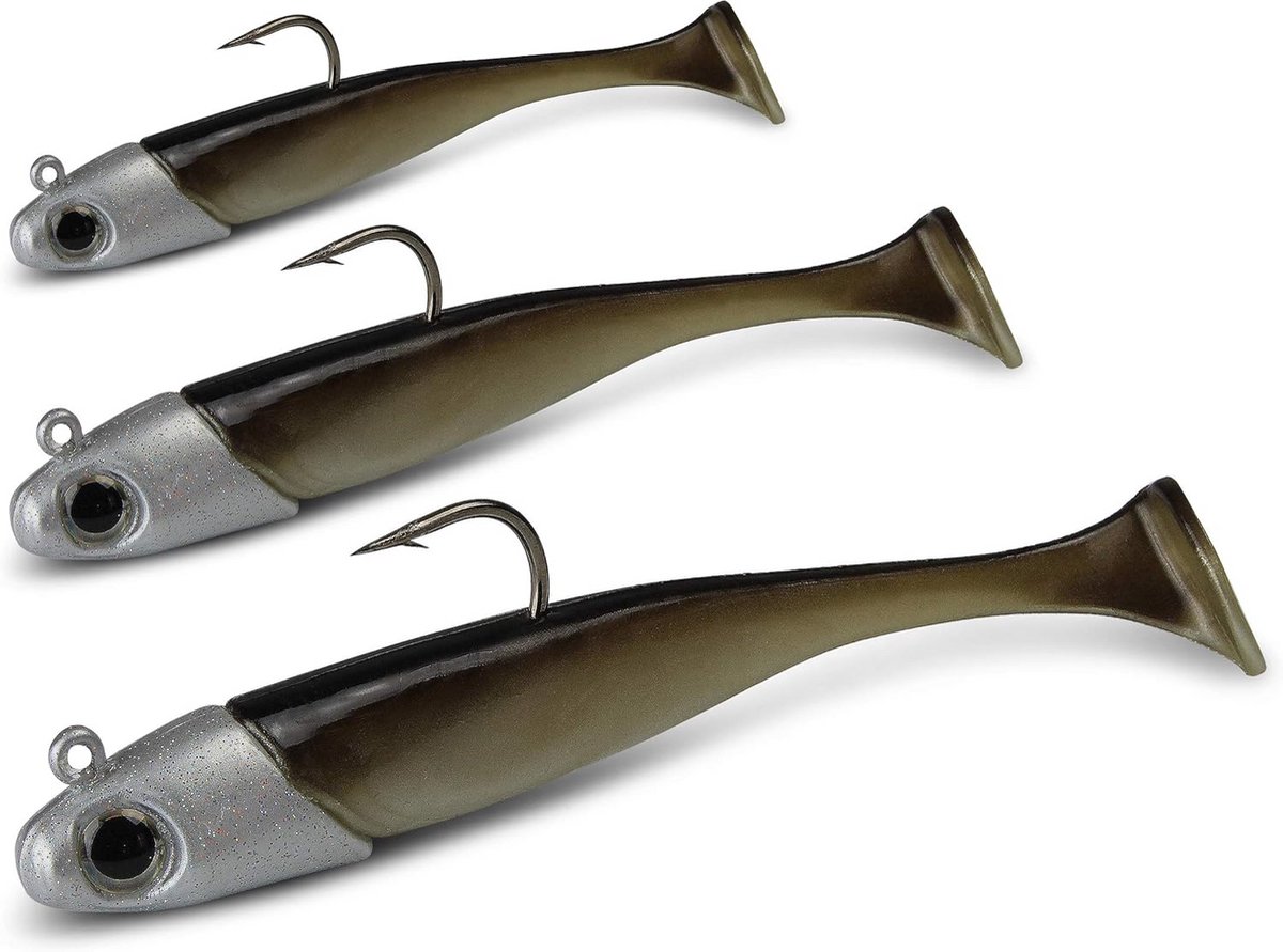 Set van 3 Rubberen Vis Kunstaas Jigs voor Snoek, Baars & Forel - Realistisch en Trillend