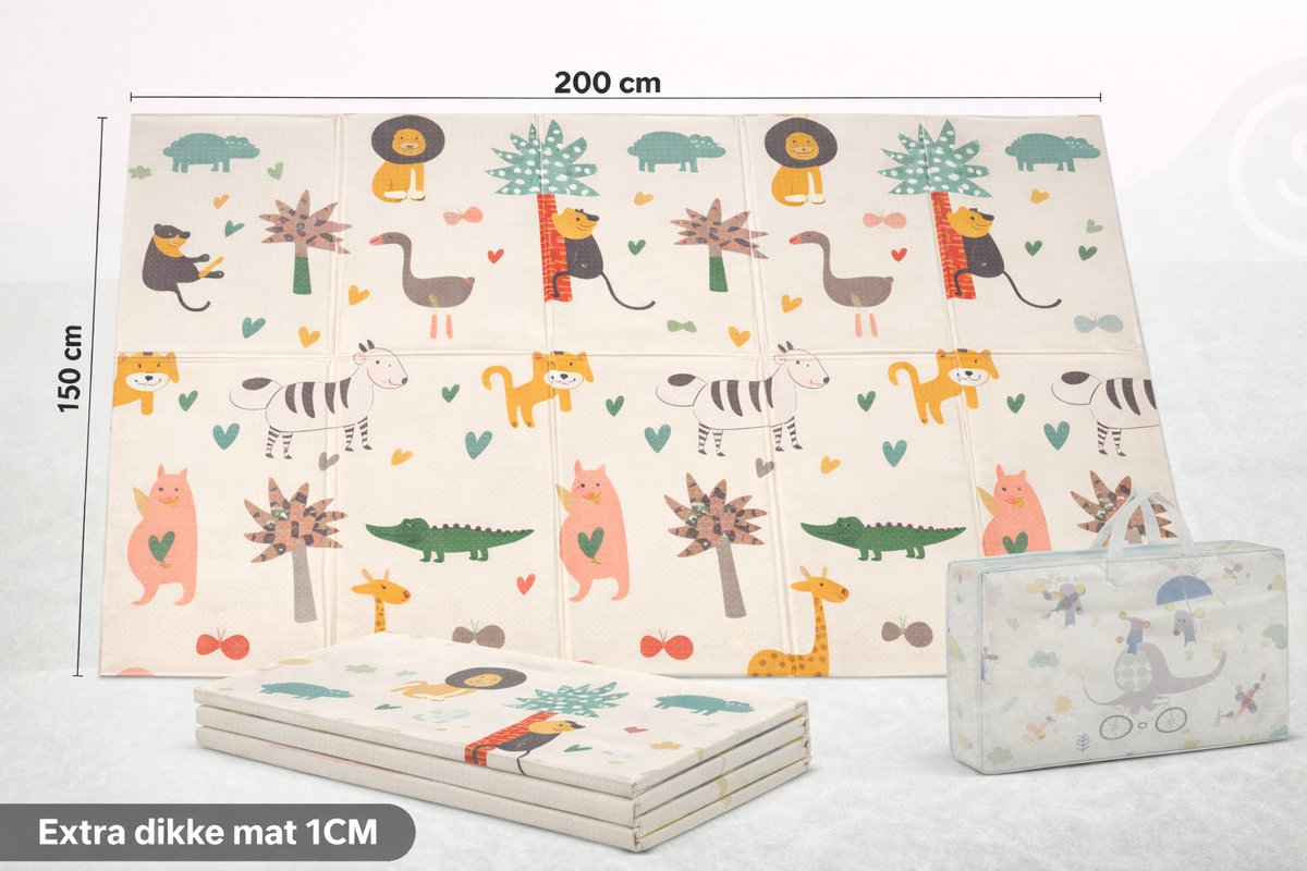 Speelmat Baby, Peuter & Kind 150x200 cm - Zacht & Veilig thumbnail 2