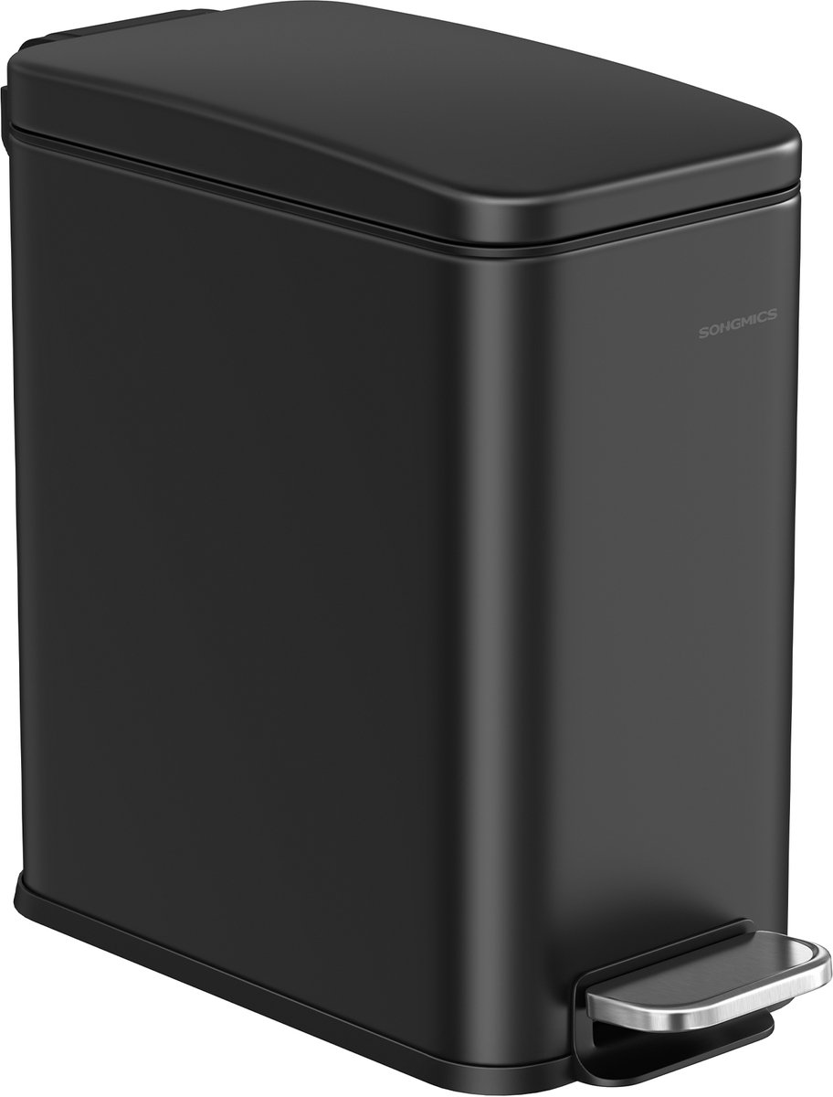 Badkamerprullenbak – Staal – Grijs – Soft Close, inhoud 10 liter