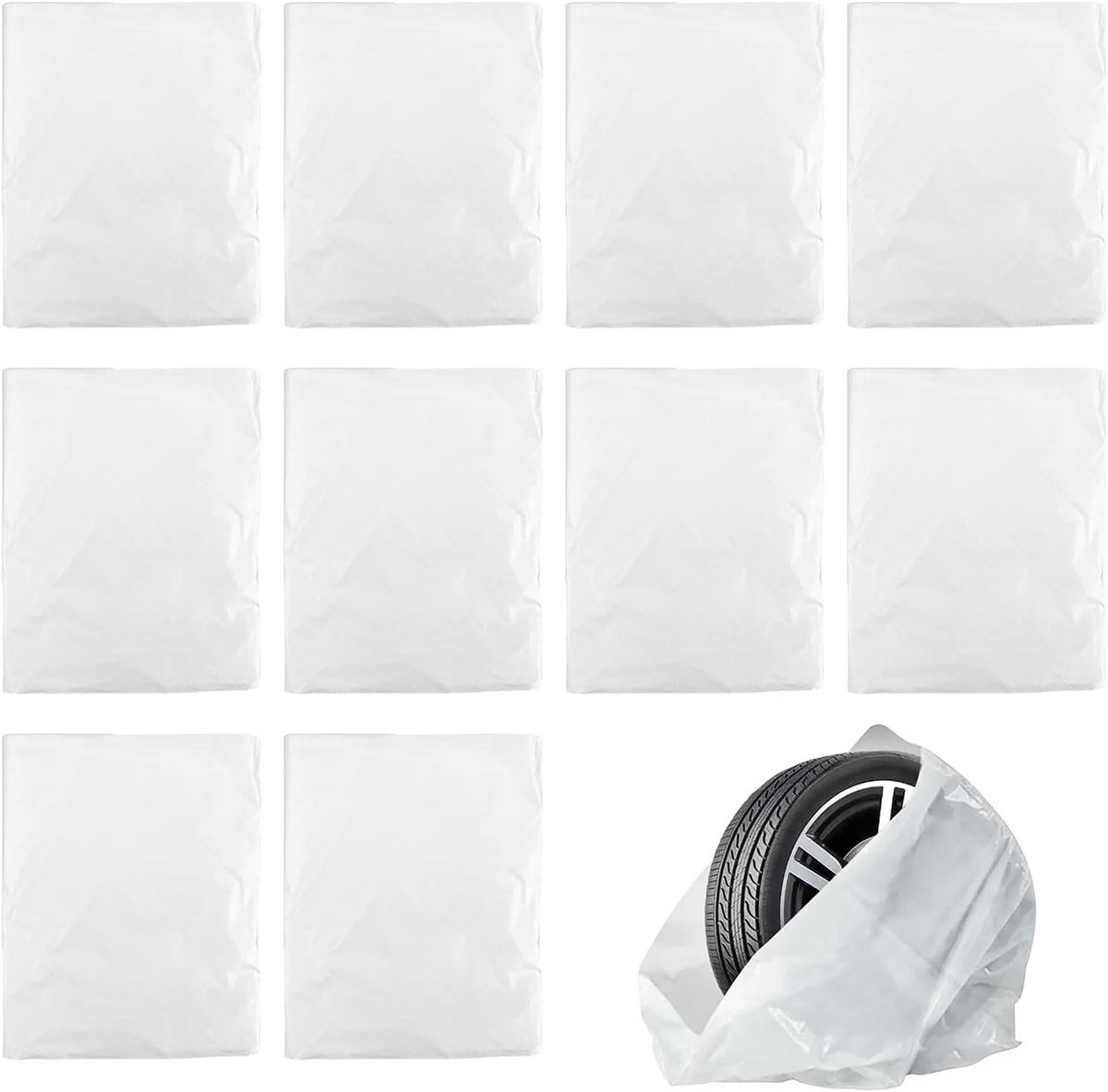 Set van 12 Waterdichte Bandenhoezen voor Banden tot 22 Inch Opslag en Bescherming