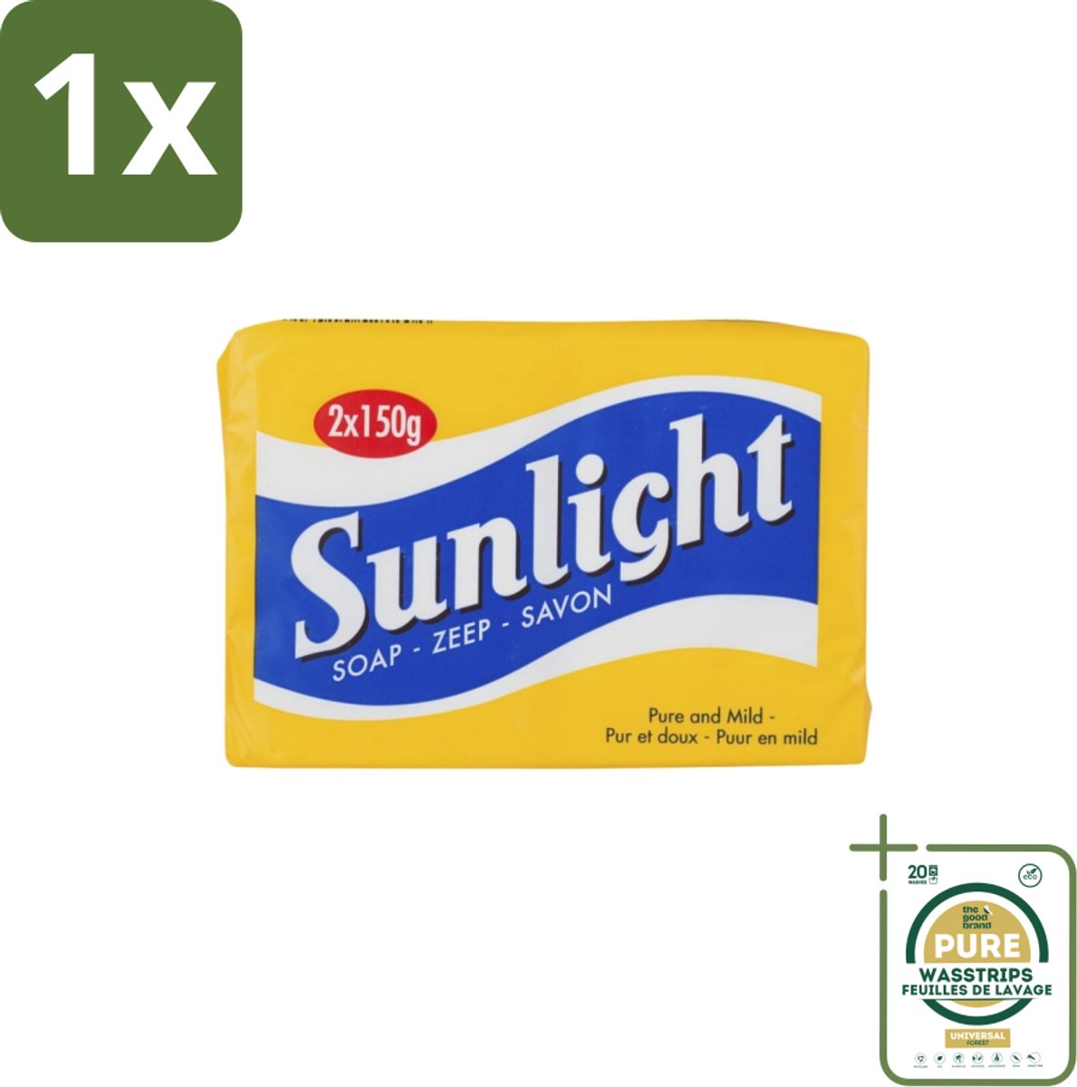 1 x Sunlight – Huishoudzeep – Klassiek – 150 g- Sunlight Zeep - Huishoudzeep - Klassieke Zeep - Zeep Voor Kleding - Zeep Voor Huid