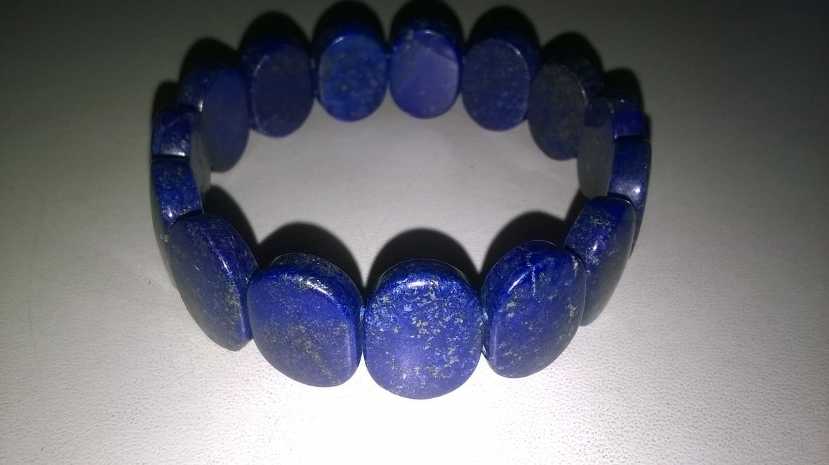 Gemstones-silver baylina armband lapis lazuli