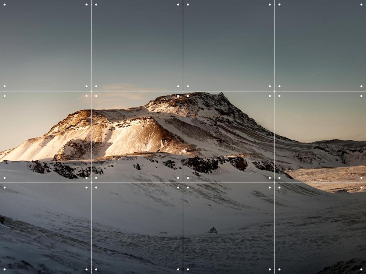 IXXI Icelandic Dream Mountains, Claire Droppert - 80 x 60 cm - Gratis ophangtool - Grote wanddecoratie en posters - Realisme, Naturalisme, Fotografie