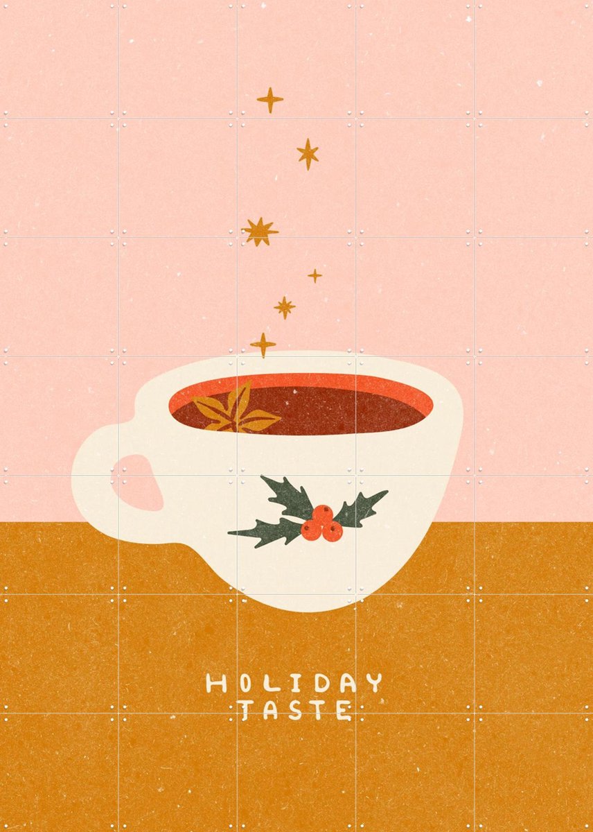 IXXI Holiday Taste, NKTN & Various - 100 x 140 cm - Gratis ophangtool - Grote wanddecoratie en posters Kerst, Winter