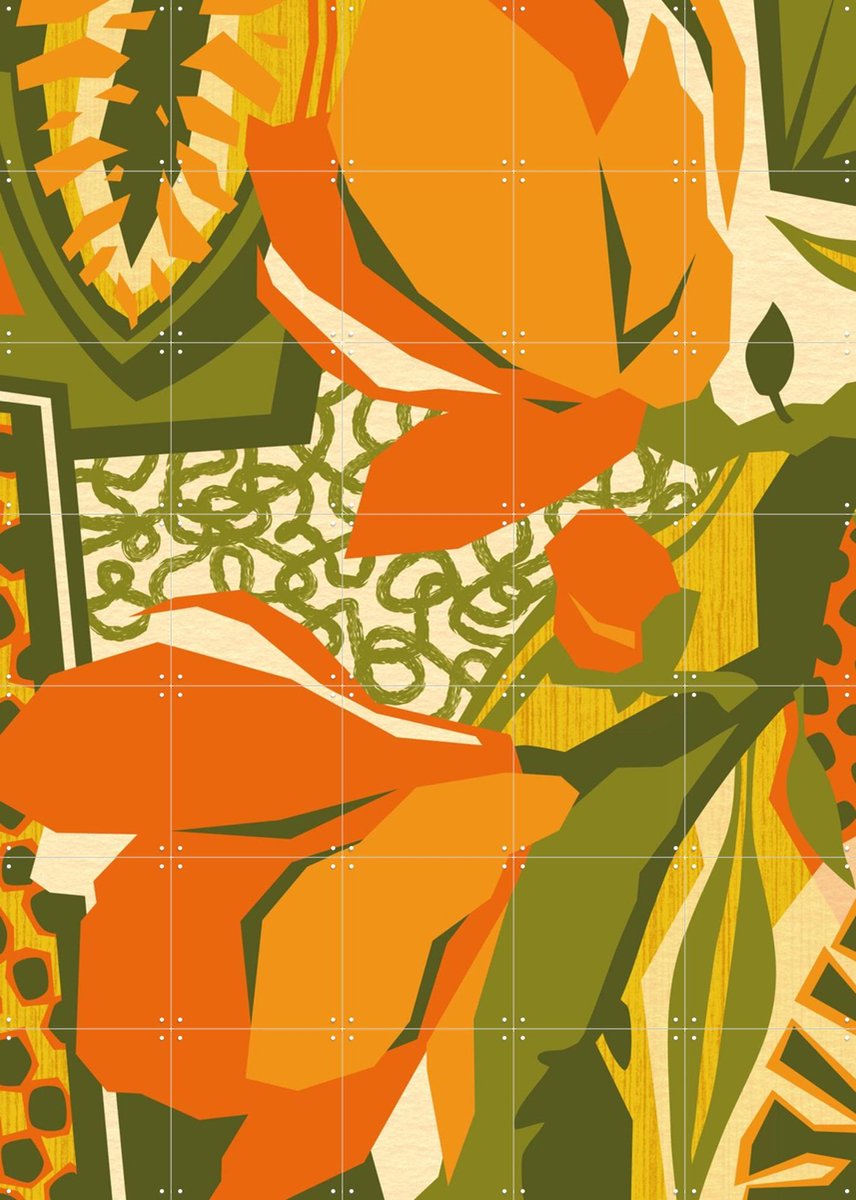 IXXI Magnolia, Megan Gallagher - 100 x 140 cm - Gratis ophangtool - Grote wanddecoratie en posters - Grafisch Ontwerp, Digitale Kunst, Illustraties