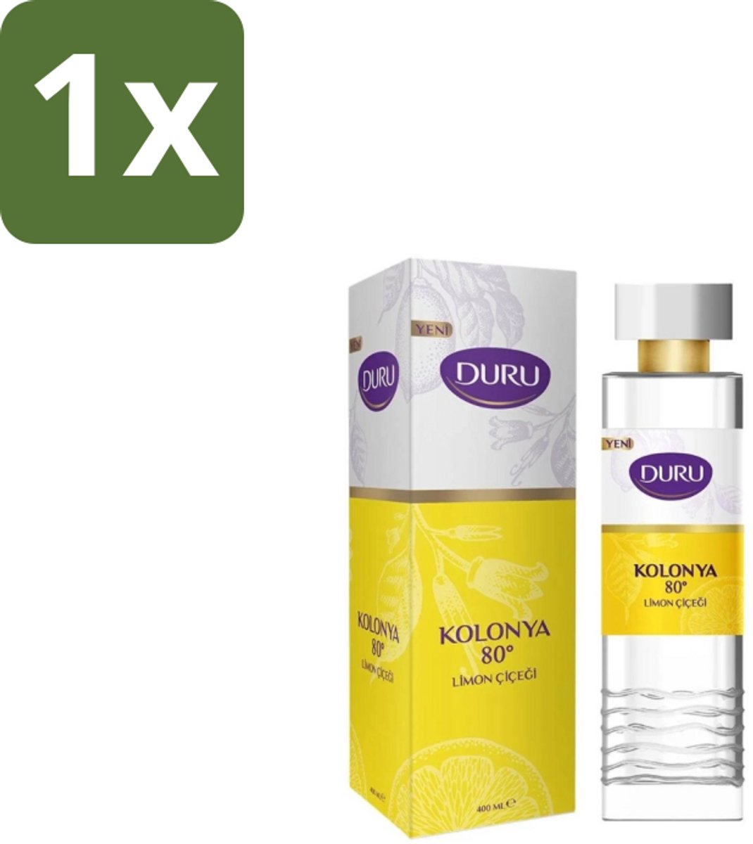 Duru – Eau de Cologne – Handdesinfectie - Citroen – 400 ml - 1 stuk