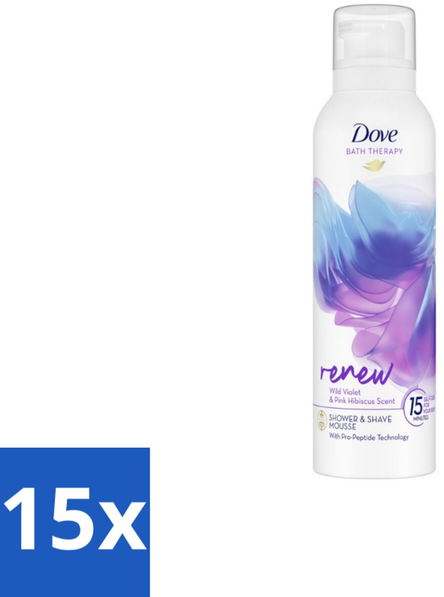Dove – Douche- & Scheerschuim – Bath Therapy Renew – 200 ml - Bulkverpakking - 15 stuks