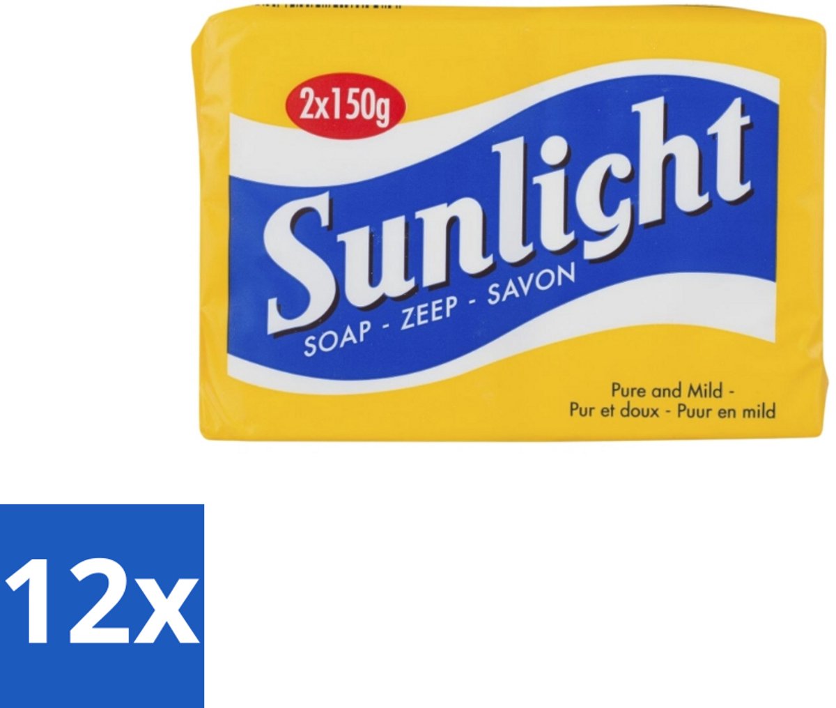 Sunlight – Huishoudzeep – Klassiek – 150 g - Voordeelverpakking - 12 stuks
