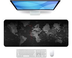 Olivivo® Muismat Wereldkaart - Gaming Mousepad XXL - Onderlegger - Grote Muismat - 90x40 CM - Bureaulegger - Toetsenbord - Anti Slip - Waterproof - Desktop mat