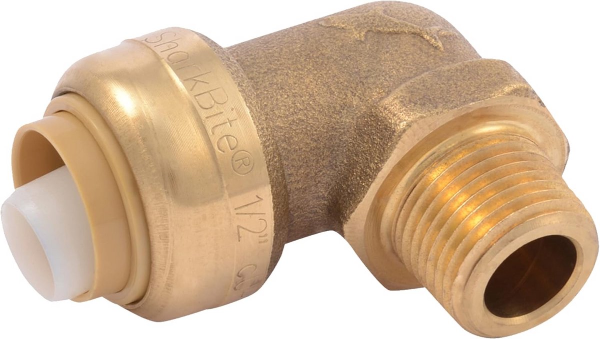 Hoekstuk voor vaatwasserleidingen 1/2 naar 3/8 inch
