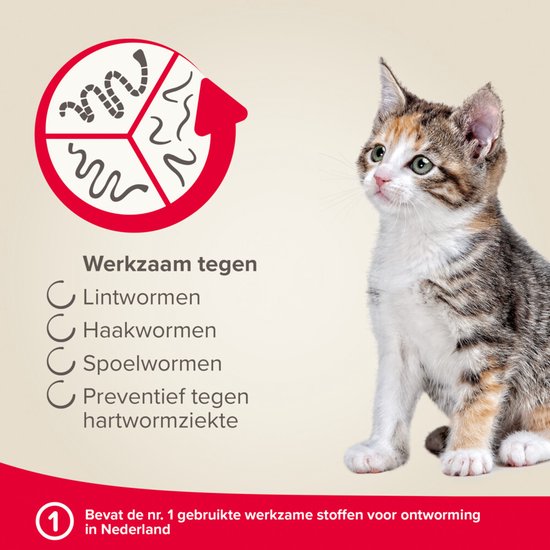 Beaphar Milquestra Kleine kat/kitten - 0,5 tot 4 Kg - 2 tabletten