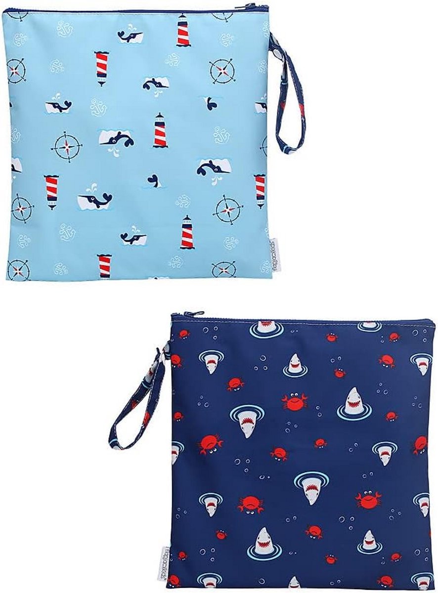 Wasbare Waterdichte Luiertas met Ritssluiting voor Natte of Vuile Was Items