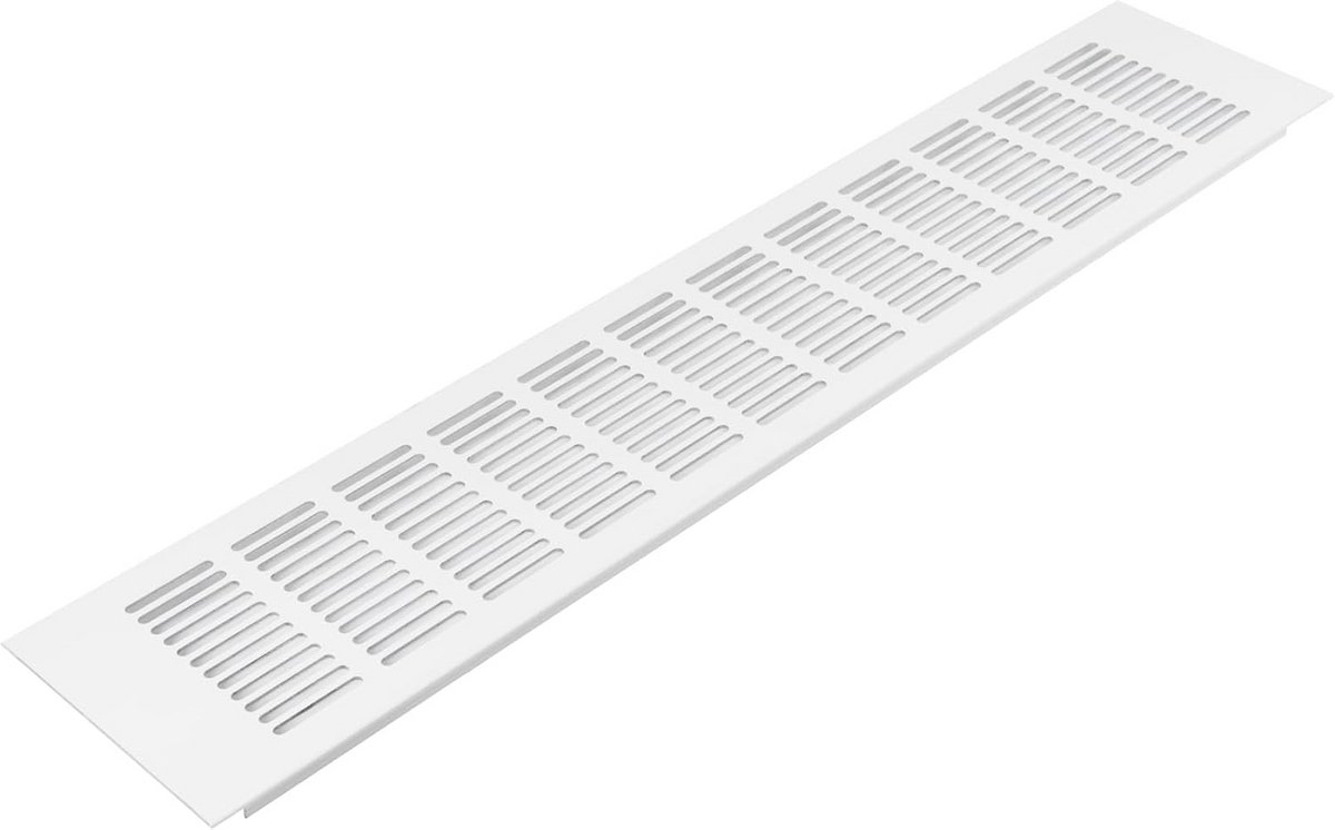 Ventilatierooster 20x4 Inch Rechthoekig Wit Aluminium voor Vloer en Muur