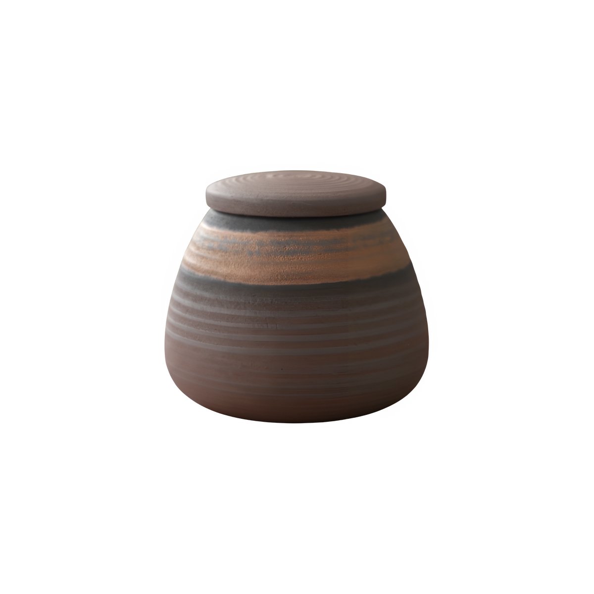 Artic Oasis Urn (S) – 250 ml / 0.25 Liter – Mini Urn – Crematie Urn – Hoogwaardig Keramiek – Voor Huisdieren of Menselijk As – Urn Hond – Urn Kat – Crematie As – Unieke Urn – Brons & Bruin – Met Vergulde Details