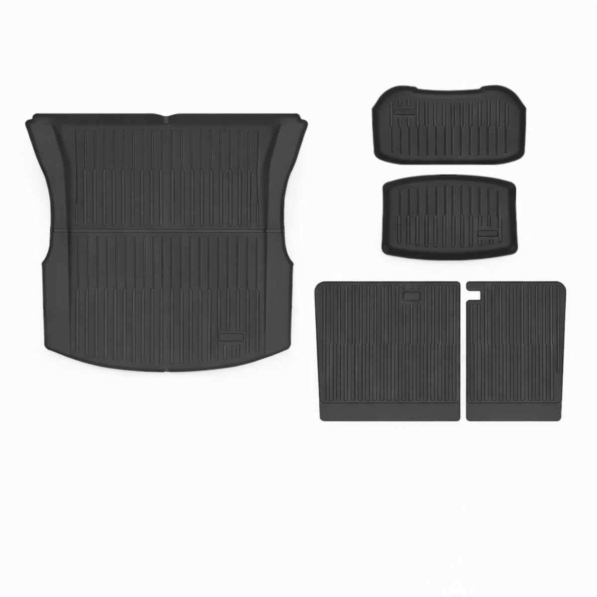 Automatten Tesla Model 3 Highland Rubber Ecoline – Trunk + Frunk + Subtrunk + Achterbank - Interieur Accessoires