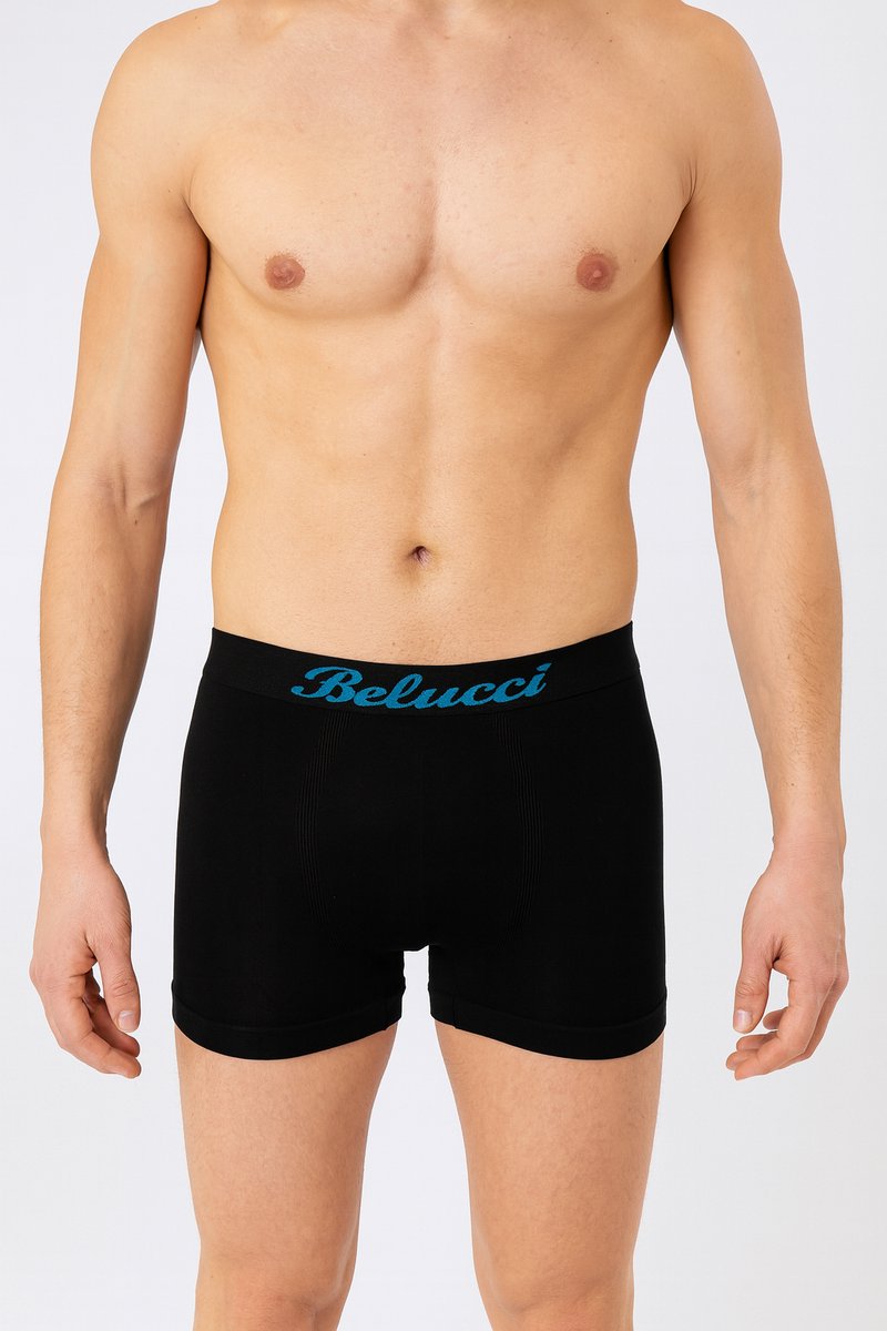Belucci Microfiber Mega Pack Zwarte Heren Boxershorts - 16 -pack - Maat XL/XXL