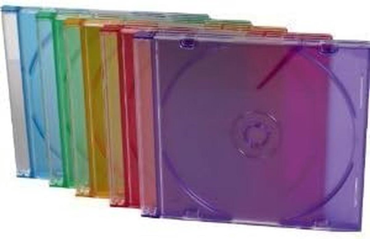 10 Stuks Dunne CD/DVD Hoezen - Meerkleurig Opbergmappen