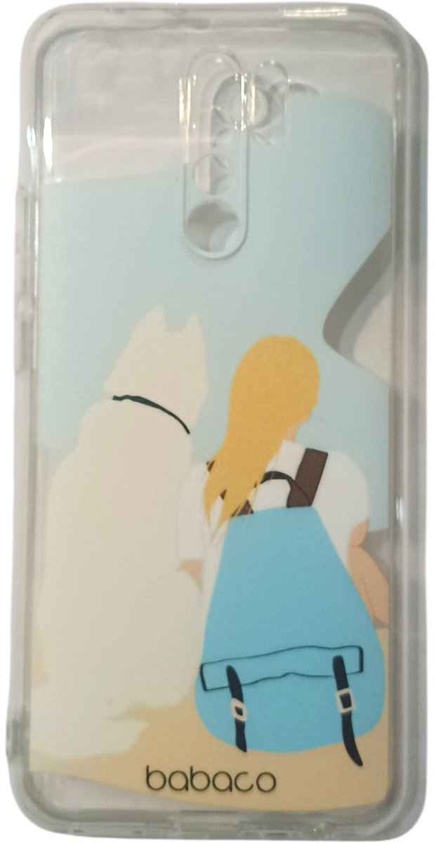 BABACO telefoonhoesje / case - XIAOMI redmi 9 - blauw / transparant - hond